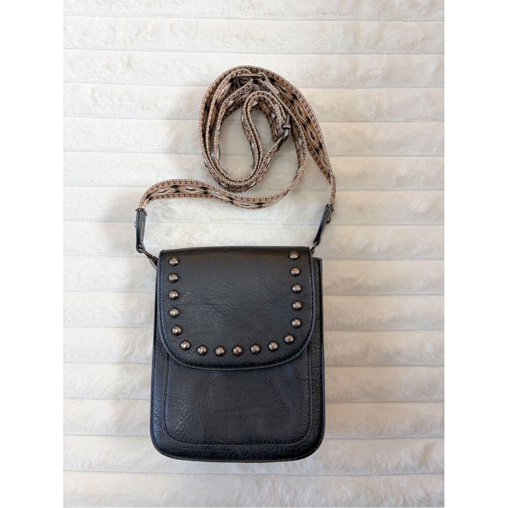 Guitar Strap Crossbody | Boho Embroidery Bronze Detail Western Apparel Small - Picture 4 of 5